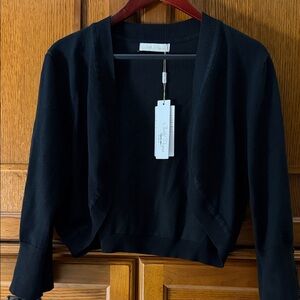 NWT Belle Pogue Bolero Cardigan Cropped Shrug 3/4 Sleeve Vintage Inspired Retro